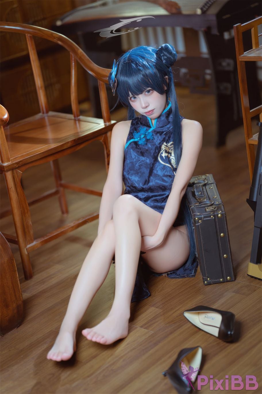 Cosplay Three None Type Blue Archives Longhua Feisaki Cheongsam PixiBB.COM 022