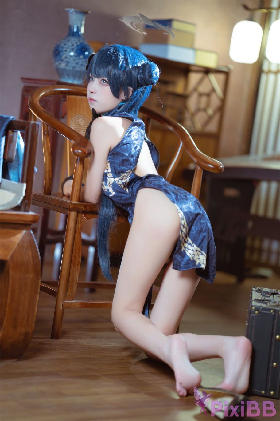 Cosplay Three None Type Blue Archives Longhua Feisaki Cheongsam PixiBB.COM 024