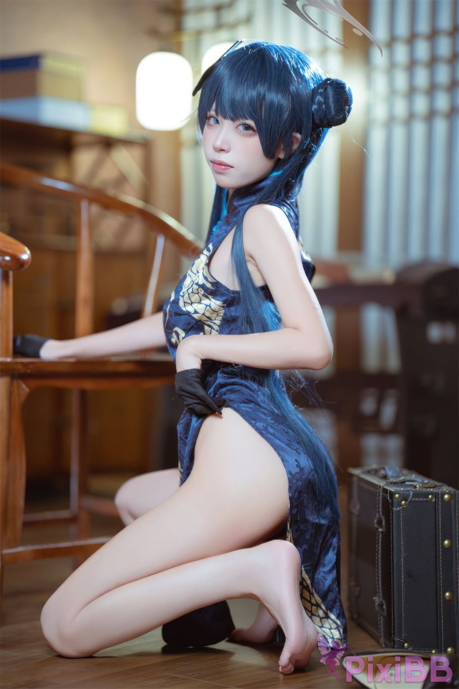 Cosplay Three None Type Blue Archives Longhua Feisaki Cheongsam PixiBB.COM 025
