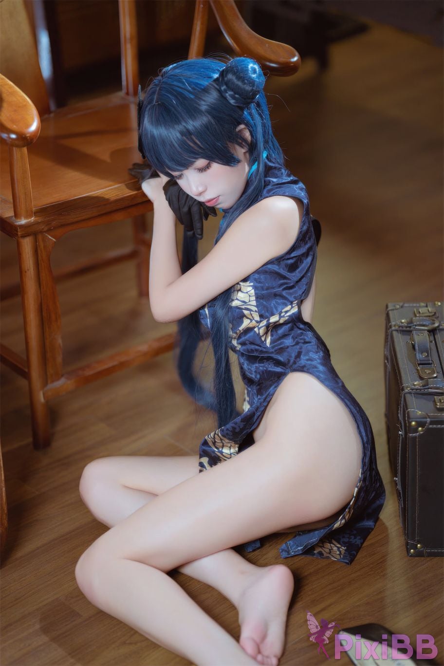 Cosplay Three None Type Blue Archives Longhua Feisaki Cheongsam PixiBB.COM 026