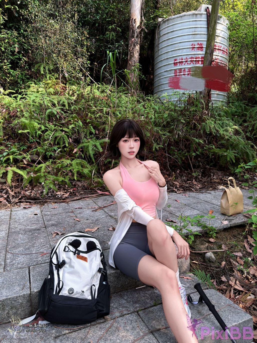 Cosplayer Mochi is delicious Girlfriends Mountaineering Diary PixiBB.COM 035