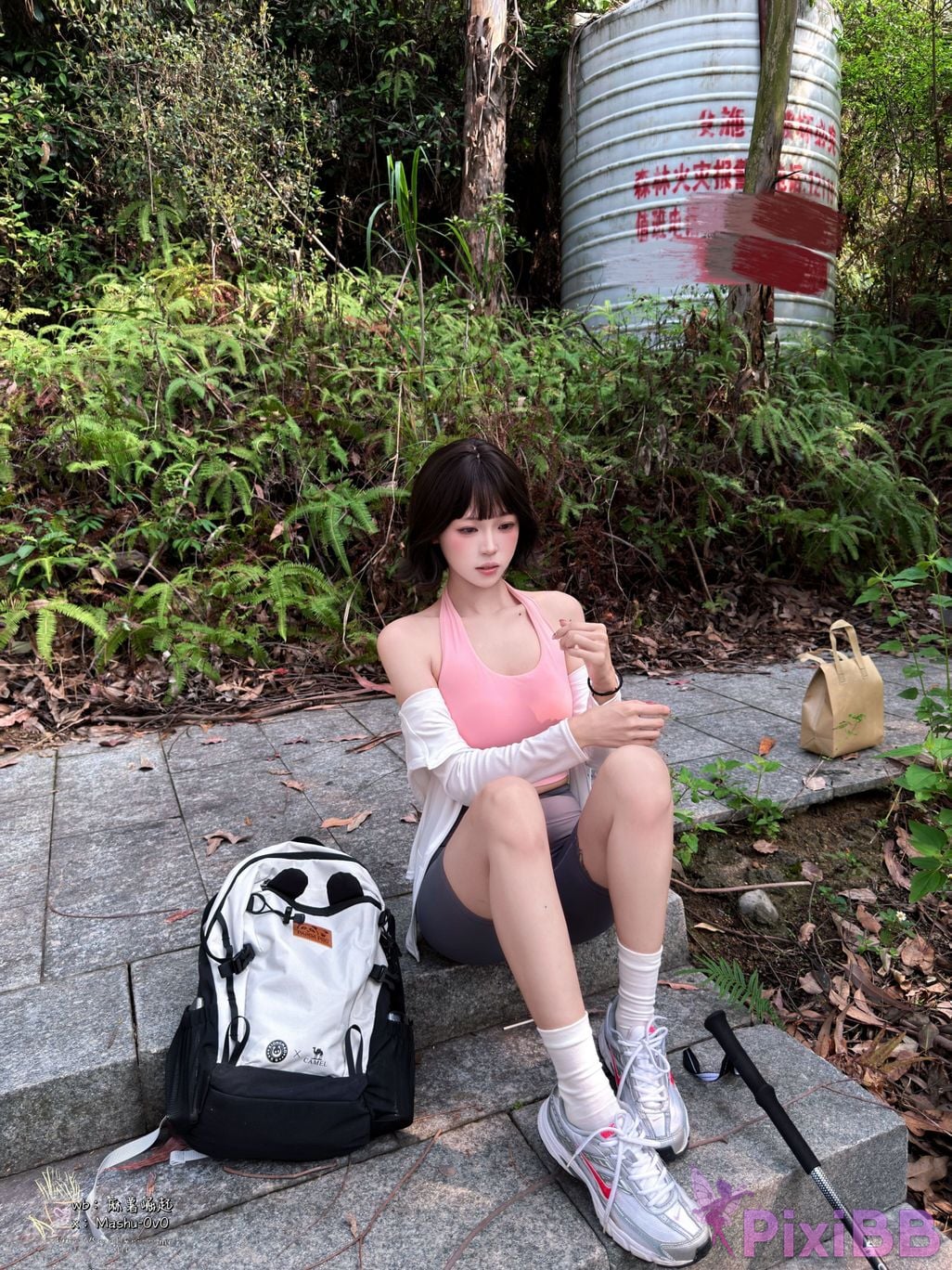 Cosplayer Mochi is delicious Girlfriends Mountaineering Diary PixiBB.COM 036