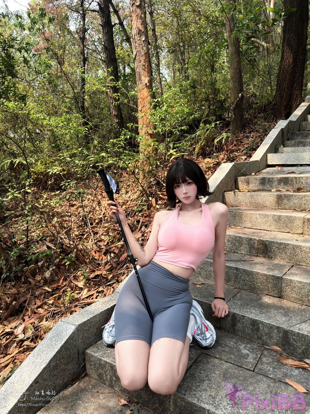 Cosplayer Mochi is delicious Girlfriends Mountaineering Diary PixiBB.COM 078