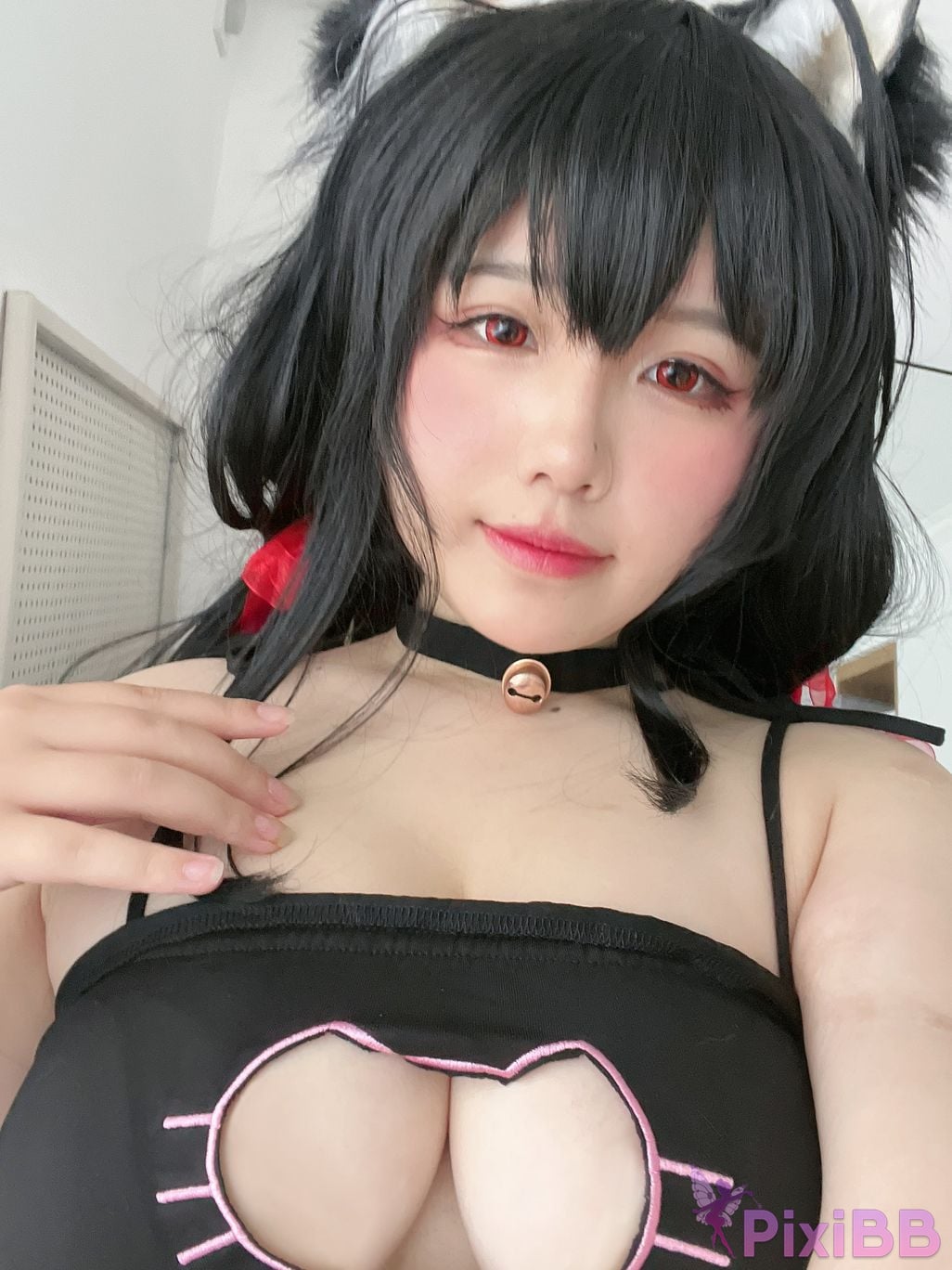 Cosplayer Ah Ban is very happy today azur lane Dafeng cat PixiBB.COM 010