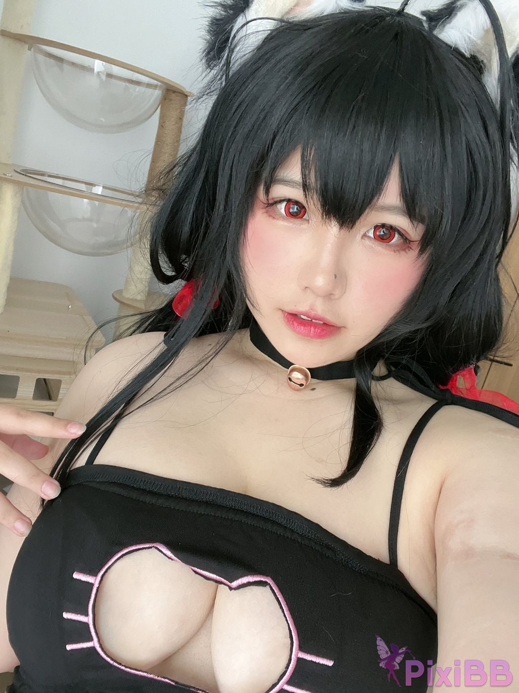 Cosplayer Ah Ban is very happy today azur lane Dafeng cat PixiBB.COM 011