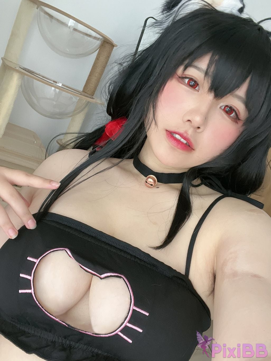 Cosplayer Ah Ban is very happy today azur lane Dafeng cat PixiBB.COM 013