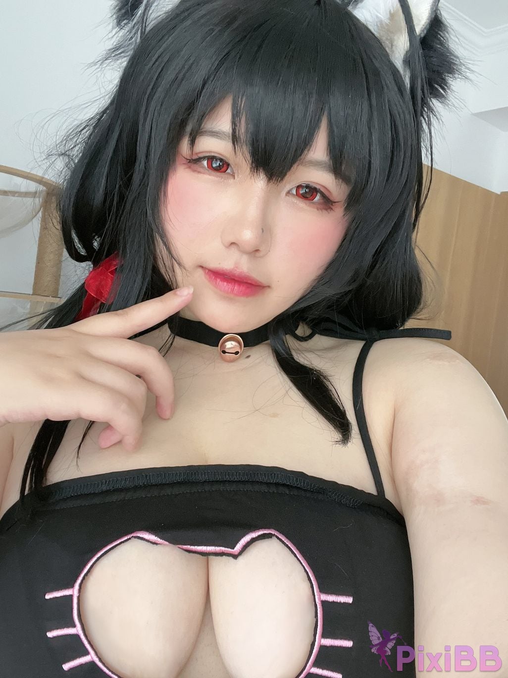 Cosplayer Ah Ban is very happy today azur lane Dafeng cat PixiBB.COM 015