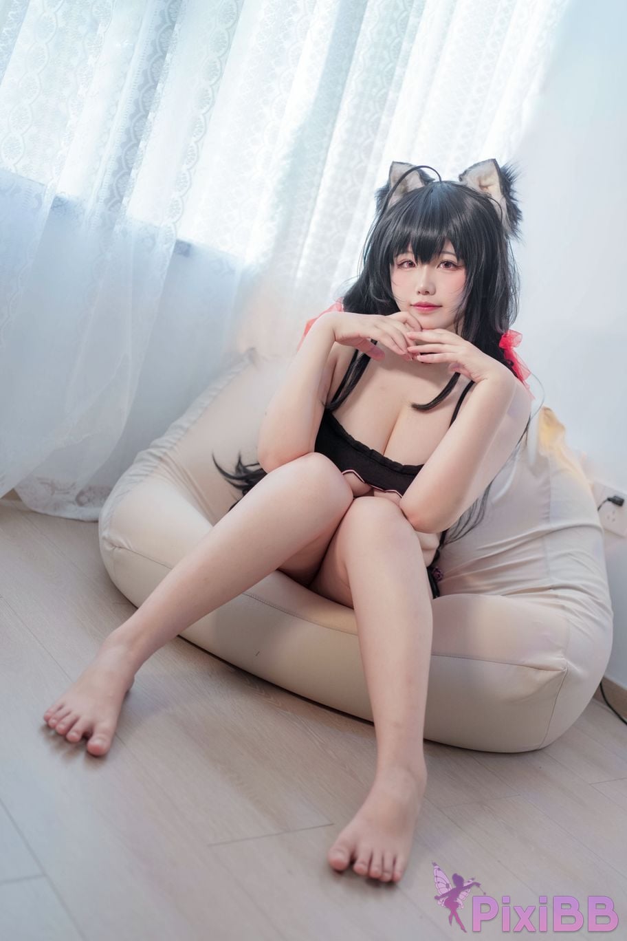Cosplayer Ah Ban is very happy today azur lane Dafeng cat PixiBB.COM 016
