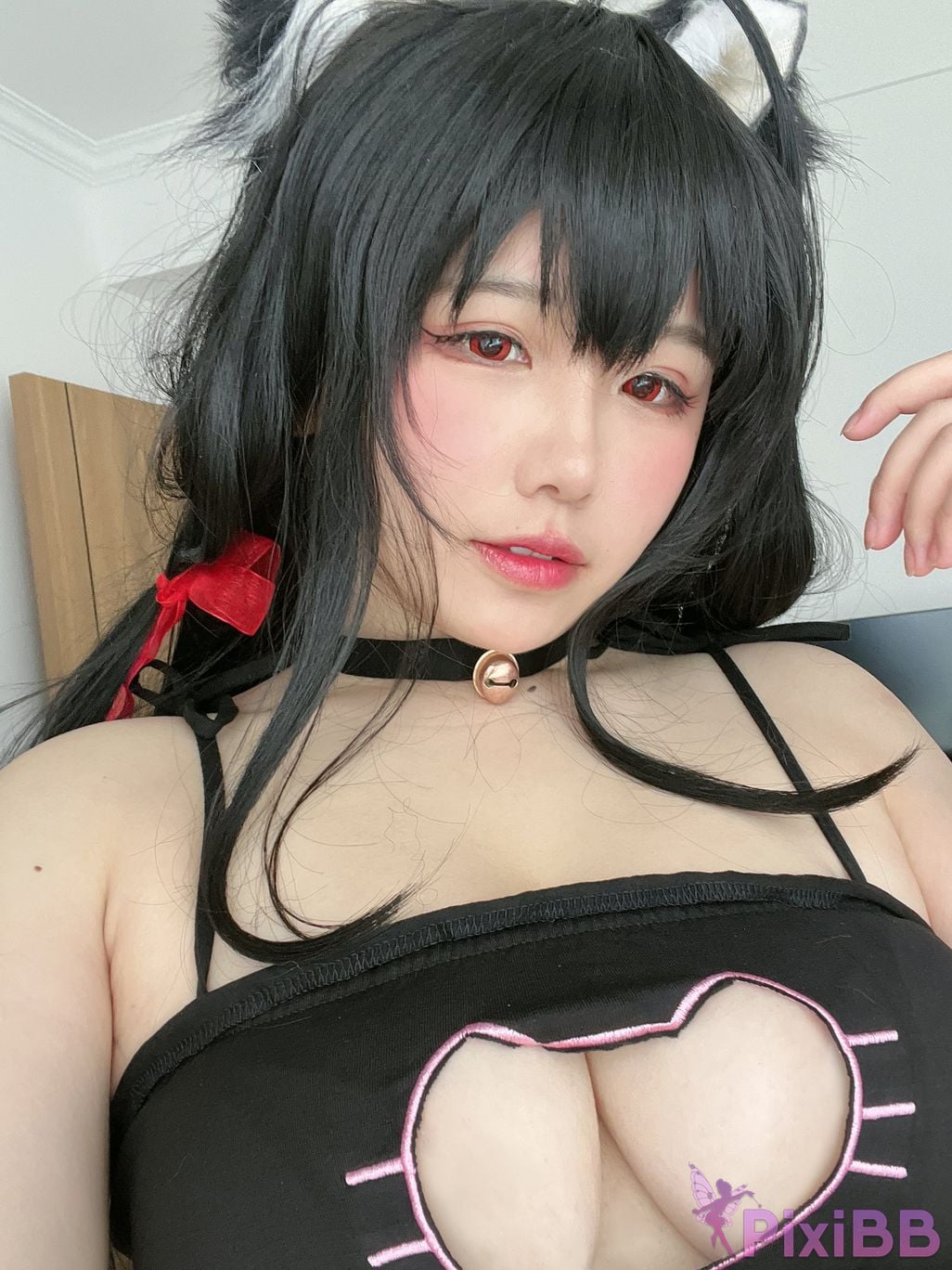 Cosplayer Ah Ban is very happy today azur lane Dafeng cat PixiBB.COM 024