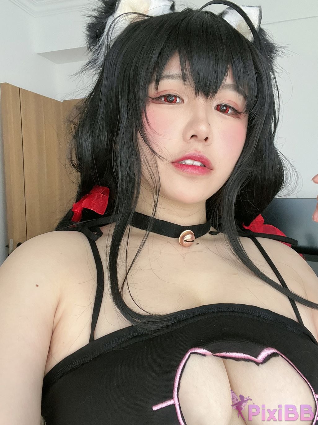 Cosplayer Ah Ban is very happy today azur lane Dafeng cat PixiBB.COM 025