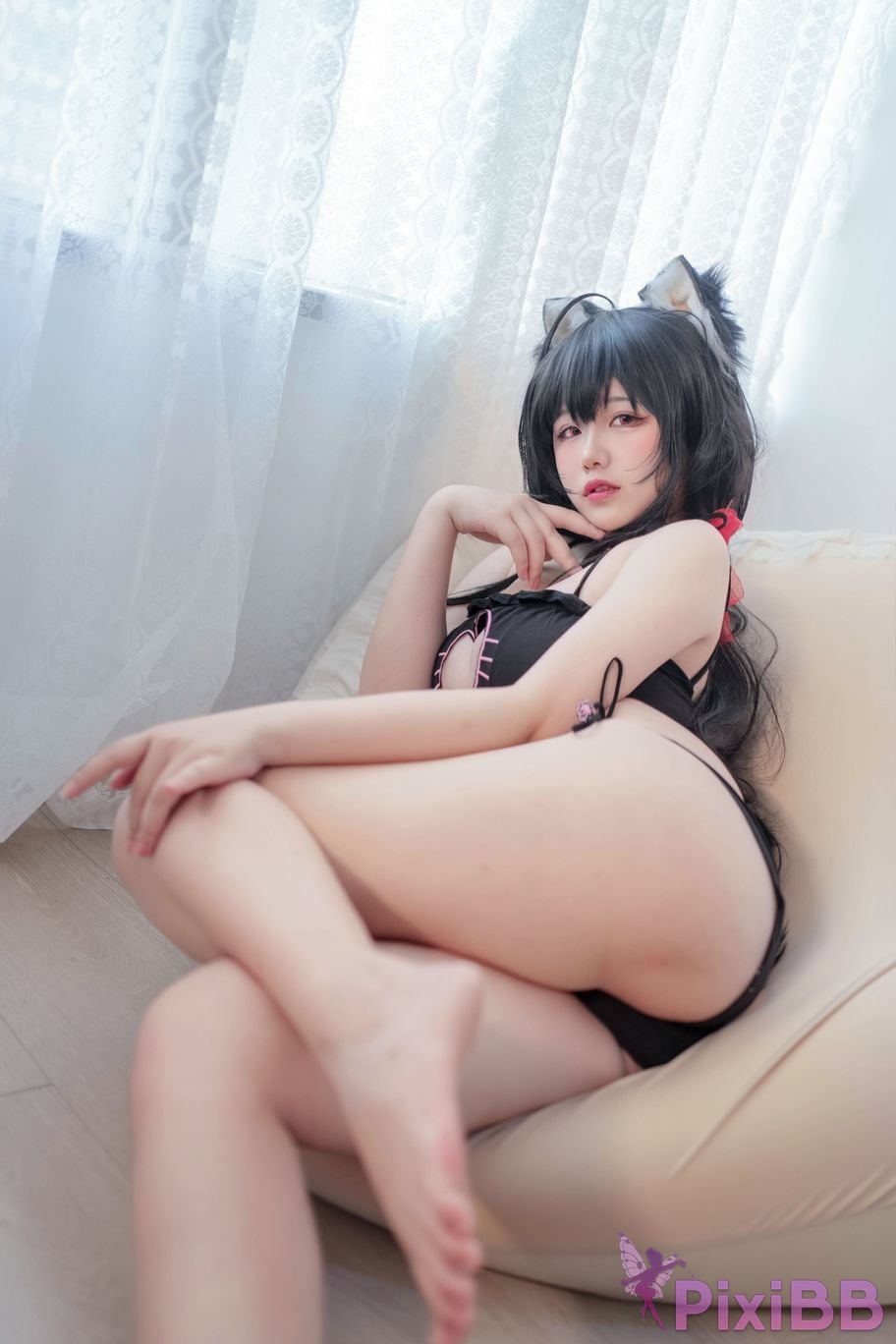 Cosplayer Ah Ban is very happy today azur lane Dafeng cat PixiBB.COM 026
