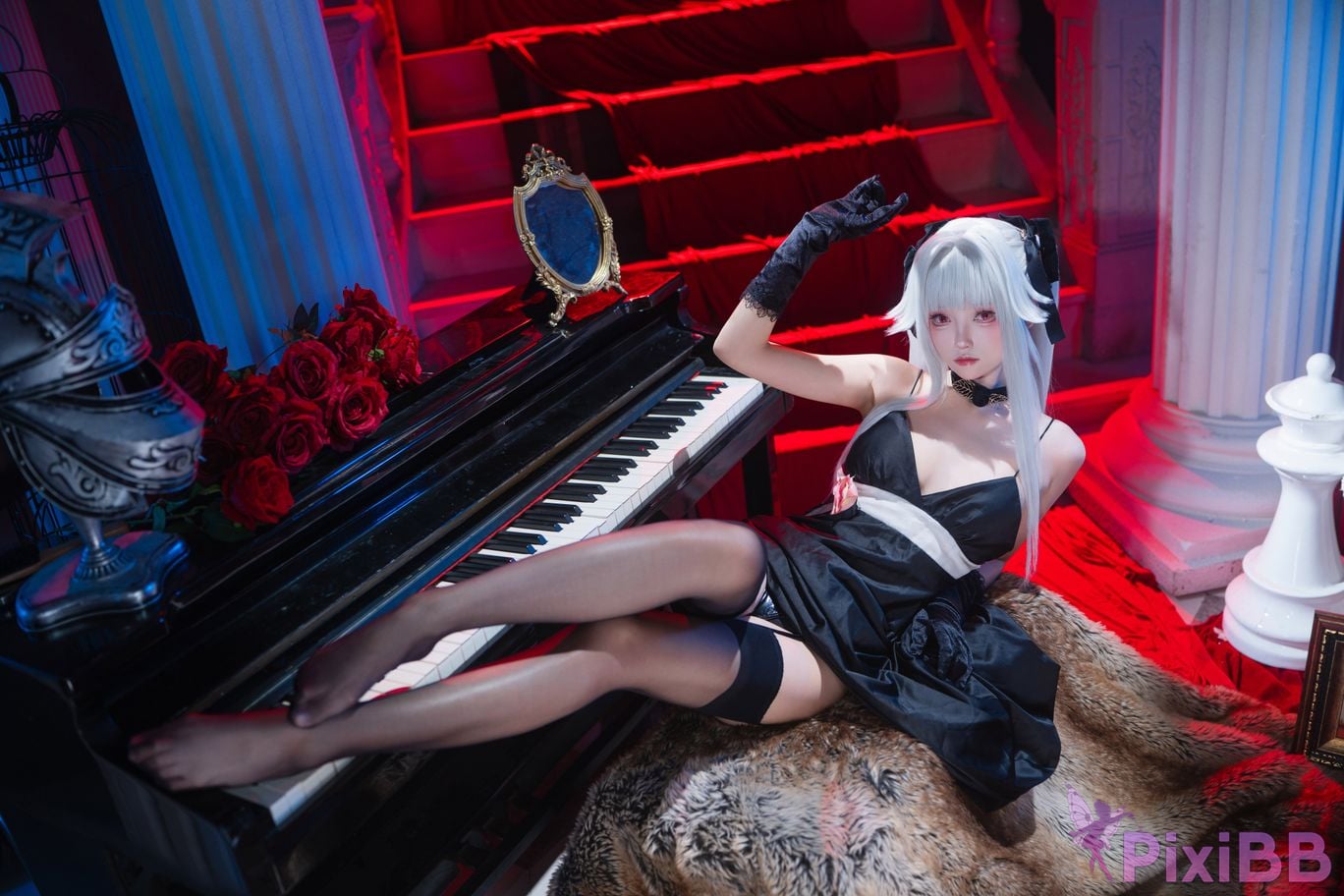 Cosplayer Big roll small Beautiful Girl Wanhua Mirror Bons Mist Branch Dress PixiBB.COM 003