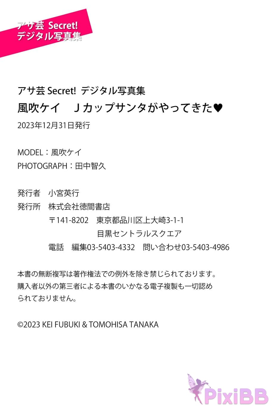 Japanese Idol Fubuki Kei Asa Gei Secret digital photo book J Cup Santa has arrived PixiBB.COM 067