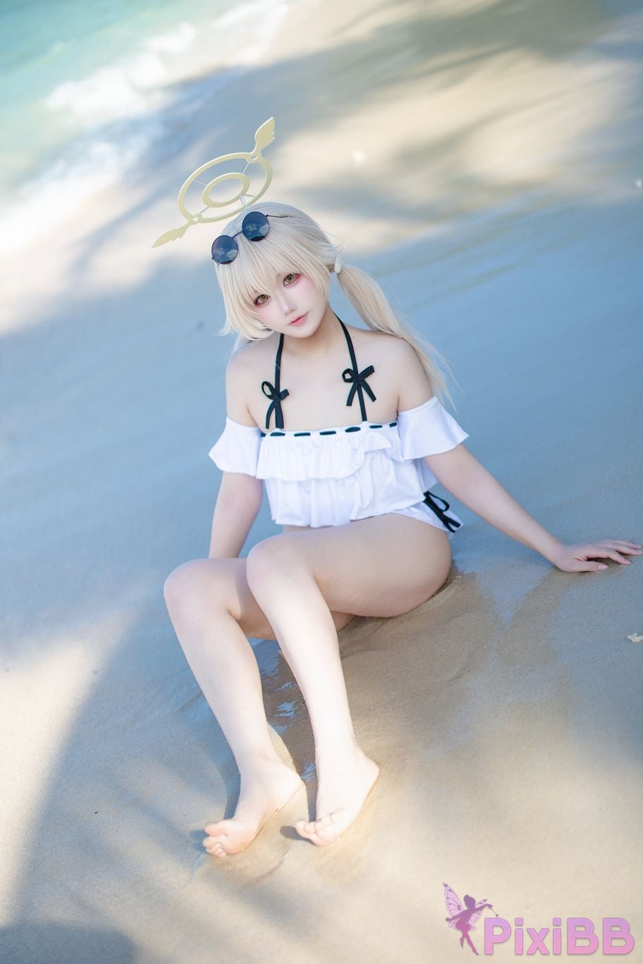 Cosplayer lunananya Blue Archive Ajigu Rifumei Swimwear PixiBB.COM 003