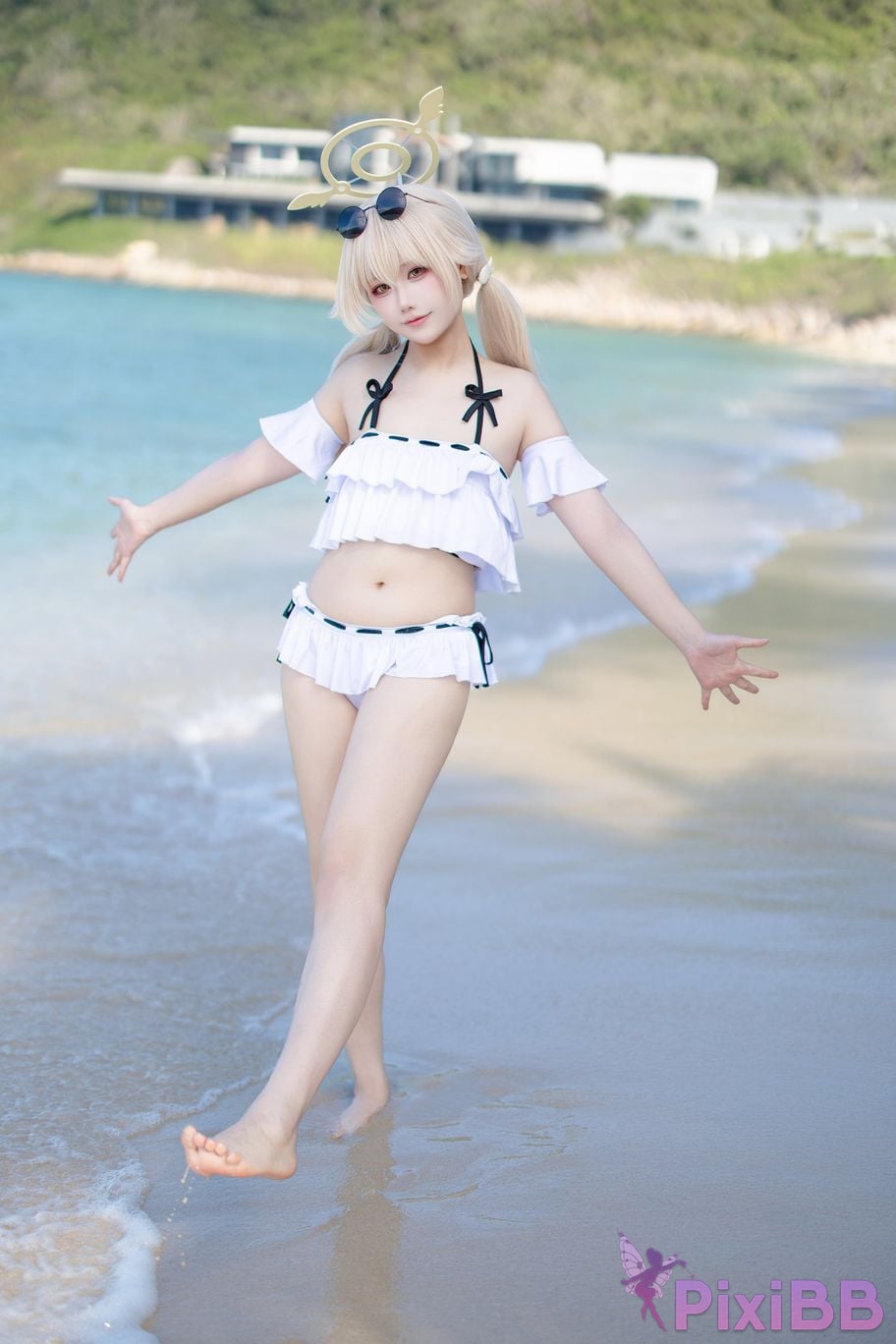 Cosplayer lunananya Blue Archive Ajigu Rifumei Swimwear PixiBB.COM 022