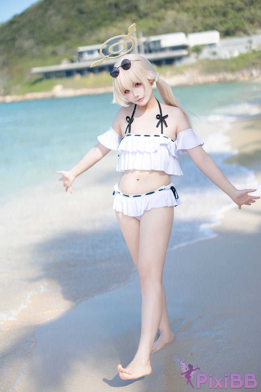 Cosplayer lunananya Blue Archive Ajigu Rifumei Swimwear PixiBB.COM 023