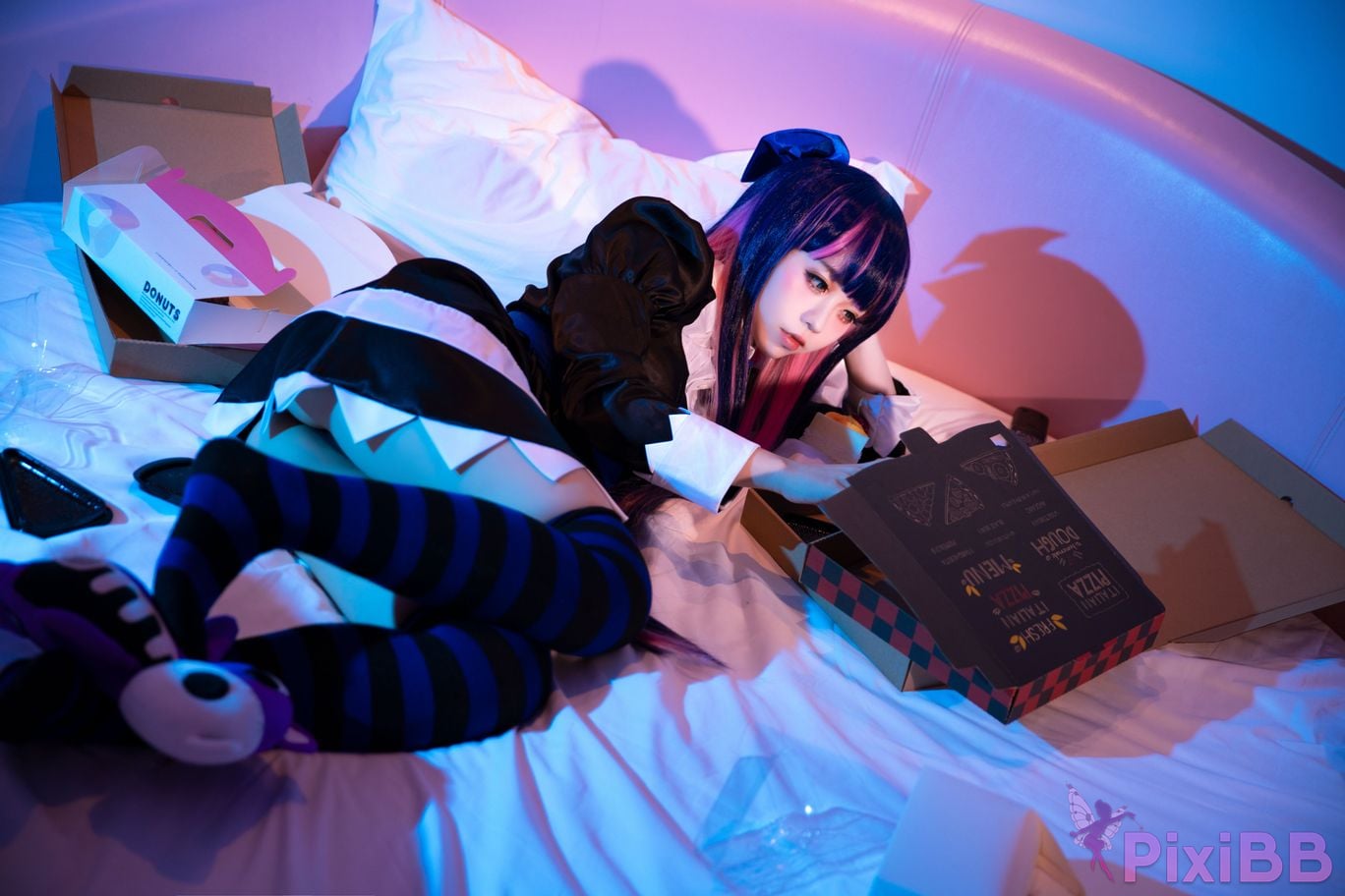 Cosplayer G44 wont get hurt Garter Angel Stork towel PixiBB.COM 007