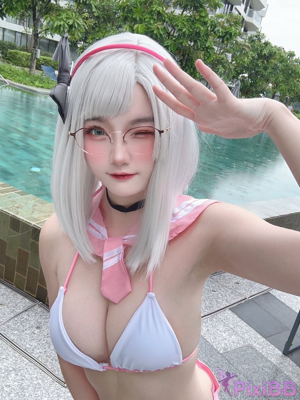 Cosplayer Xiaoyukiko small fish Water Power Neon PixiBB.COM 001