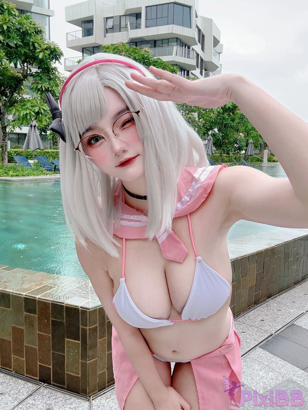 Cosplayer Xiaoyukiko small fish Water Power Neon PixiBB.COM 009